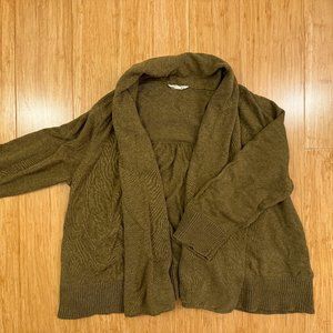 Eileen Fosher Olive Green Cardigan